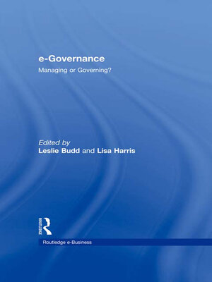 cover image of e-Governance